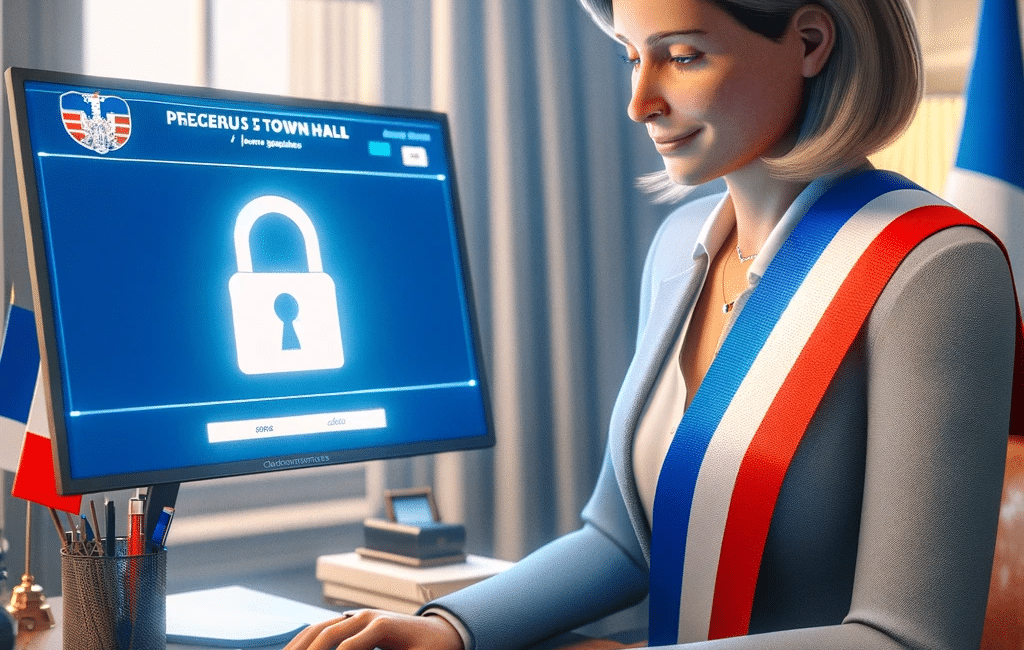 Maire d'une commune utilisant son site internet de mairie de façon sécurisée